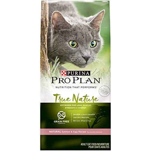 Book Cover Purina Pro Plan Dry Cat Food, True Nature, Grain Free Formula, Salmon & Egg Recipe, 6.2-Pound, Pack of 1