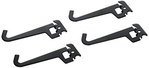 Book Cover Wall Control Pegboard 3-1/2in Reach Curved Tip Slotted Hook Pack - Slotted Metal Pegboard Hooks for Wall Control Pegboard and Slotted Tool Board – Black