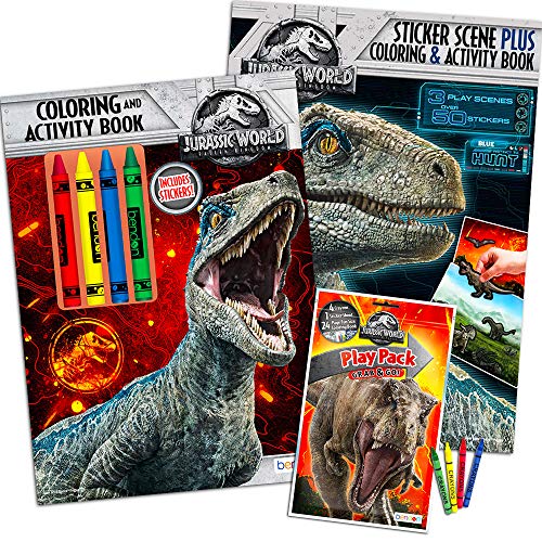 Book Cover Jurassic World Coloring Book Set with Stickers and Posters (2 Books) by Jurassic World