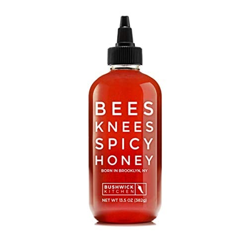 Book Cover Bushwick Kitchen Bees Knees Spicy Honey, Wildflower Honey mixed with Habanero Peppers, 13.5 Ounces (New Recipe, Extra Hot)