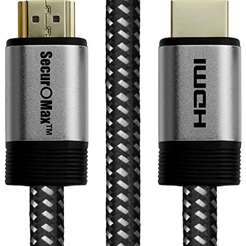 Book Cover SecurOMax HDMI Cable (4K, Category 2) with Braided Cord, 15 Feet