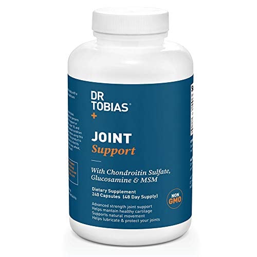 Book Cover Dr Tobias Joint Support - Extra Strength Hip, Knee & Joint Supplement with Chondroitin Sulfate, Glucosamine & MSM (240 Count)