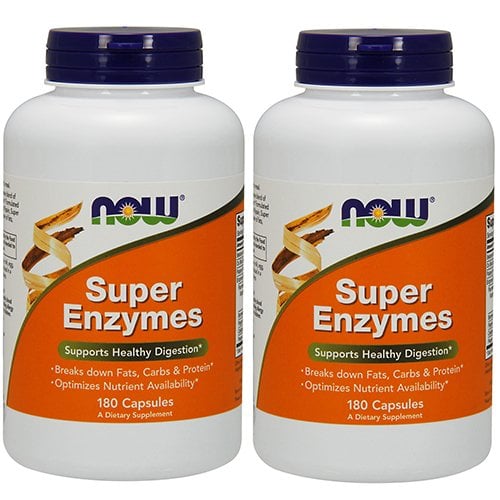 Book Cover Now Foods Super Enzymes 180 Capsules, 2 Pack