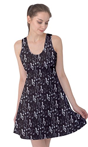 Book Cover CowCow Womens Music Notes Treble Clef Sleeveless Dress