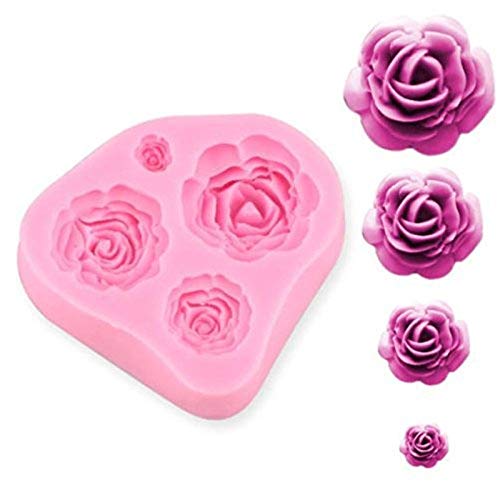 Book Cover SUNKOOL Rose Flowers Silicone Molds Cake Chocolate Mold Wedding Party Cake Decorating Tools Fondant Sugarcraft Cupcake Molds