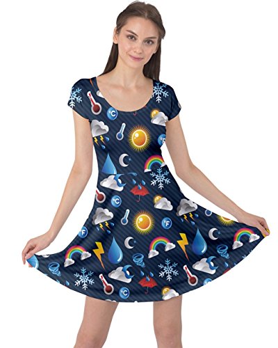 Book Cover CowCow Womens Space Rocket Planet Sun Moon Science Rick Morty Short Sleeve Dress, XS-5XL