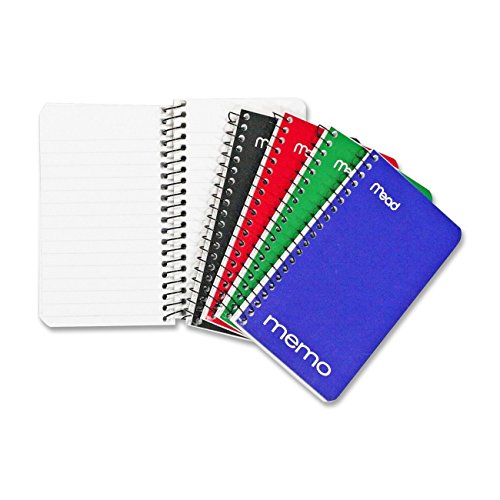 Book Cover Mead Small Spiral Notebooks, Lined College Ruled Paper, Pocket Notebook, Memo Pads for Home Office Accessories, Home School Mini Note Pads, 60 Sheets, 5