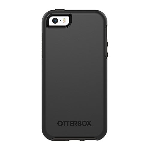 Book Cover OtterBox SYMMETRY SERIES for iPhone SE (1st gen - 2016) and iPhone 5/5s - Retail Packaging - BLACK