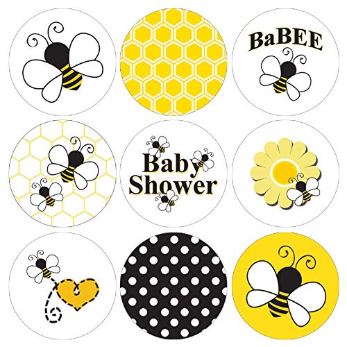 Book Cover Bumble Bee Baby Shower Favor Labels | 216 Stickers