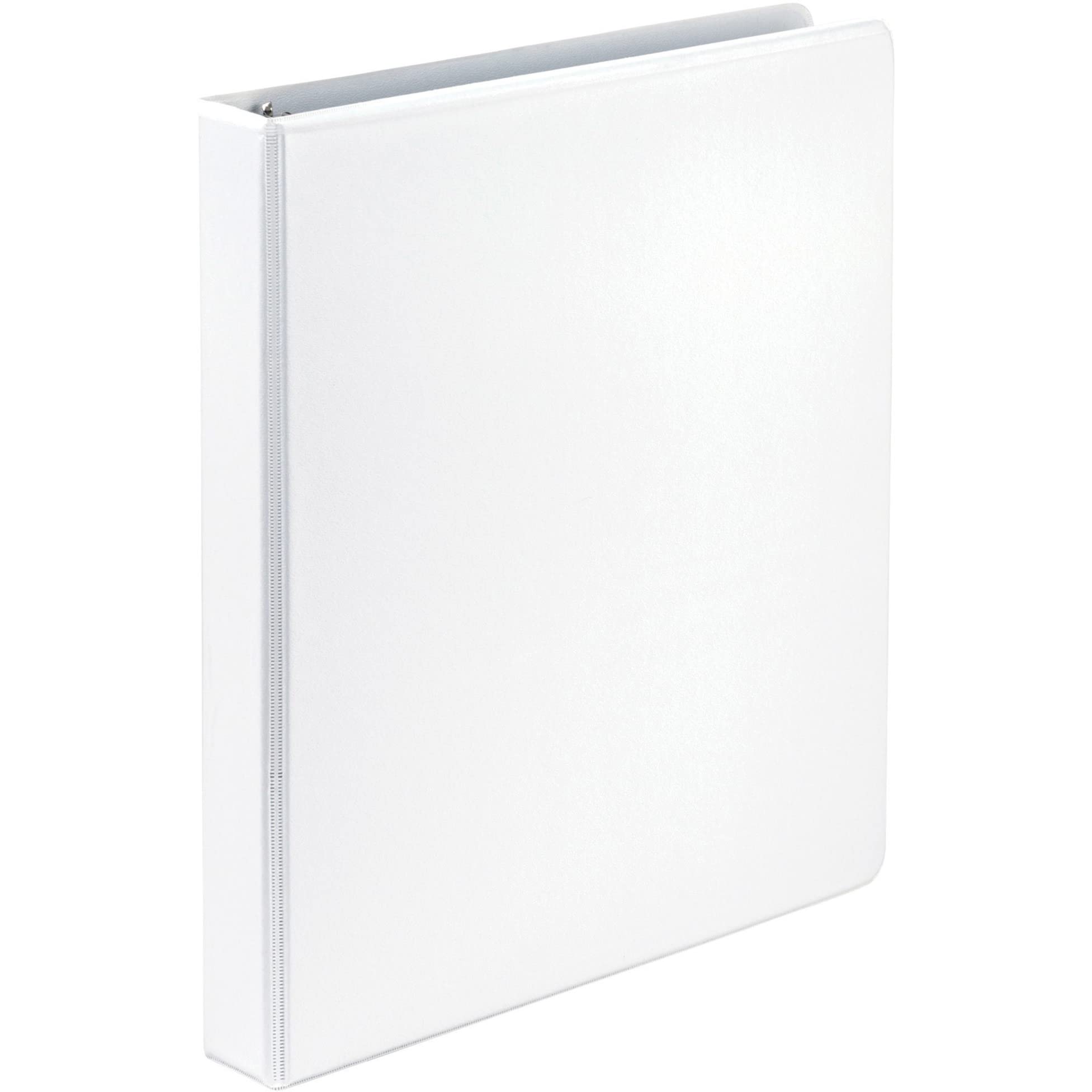 Book Cover Samsill Economy 1 Inch 3 Ring Binder, Made in the USA, Round Ring Binder, Customizable Clear View Cover, White, 12 Pack (I008537C) 1-Inch White 12-Pack
