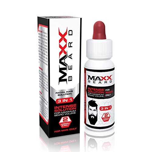Book Cover Maxx Beard -#1 Beard Growth Solution, Natural Solution for Maximum Beard Volume-2 Month Supply