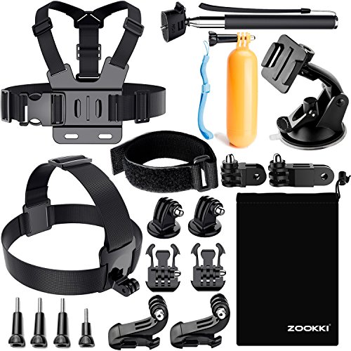 Book Cover Zookki Accessories Kit for Gopro Hero 9 8 7 6 5 4, Action Camera Accessories for Xiaomi Yi 4K/WiMiUS/Lightdow/DBPOWER