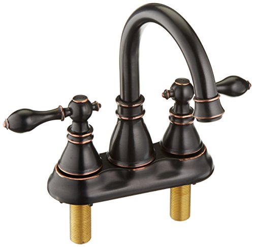 Book Cover Derengge F-4501-NB Two Handle Oil Rubbed Bronze Bathroom Sink Faucet with Pop up Drain,cUPC NSF AB1953 Lead Free by Derengge