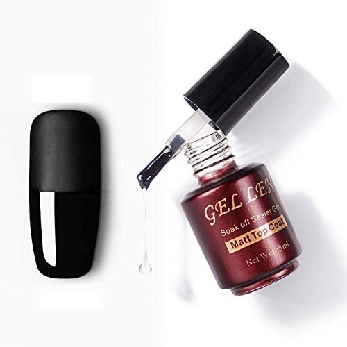Book Cover Gellen Matte Top Coat for UV Gel Nail Polish - Trendy Nail Art Quick Dry Easy Home Gel Manicure