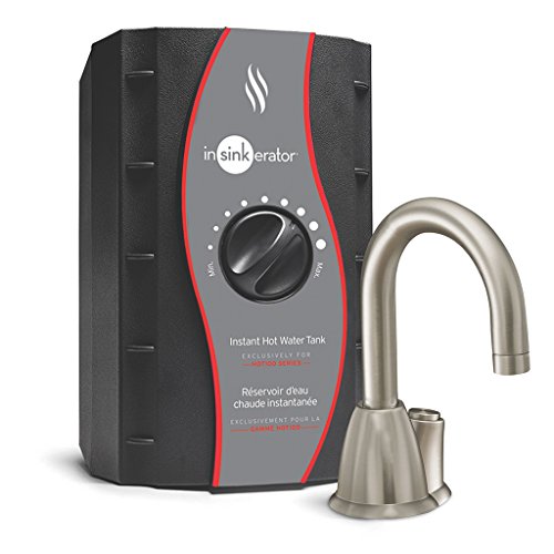 Book Cover InSinkErator H-HOT100SN-SS Instant Hot Water Dispenser System with Stainless Steel Tank, 1, Satin Nickel