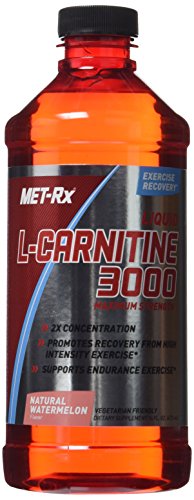 Book Cover MET-Rx Liquid L-Carnitine 3000, Maximum Strength, 16 fl. Oz, Muscle Recovery and Endurance Supplement