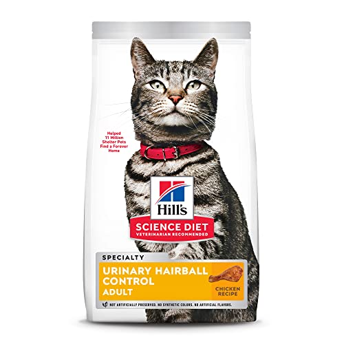 Book Cover Hill's Science Diet Dry Cat Food, Adult, Urinary & Hairball Control, Chicken Recipe, 7 lb. Bag