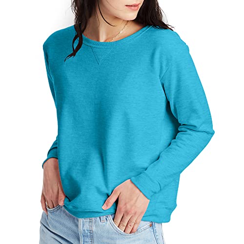 Book Cover Hanes Women's Crewneck Sweatshirt, EcoSmart Fleece Women's Pullover Sweatshirt, Sweatshirt for Women
