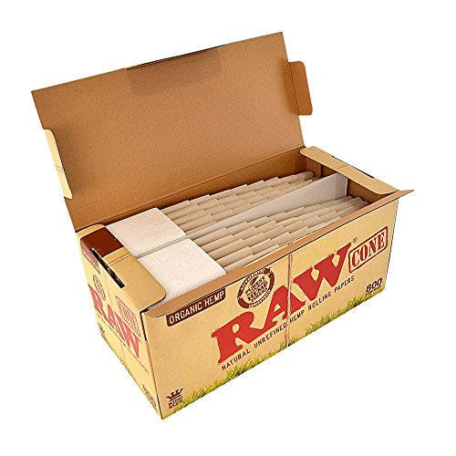 Book Cover RAW Organic King Size Pure Hemp Pre-Rolled Cones with Filter (800 Pack)