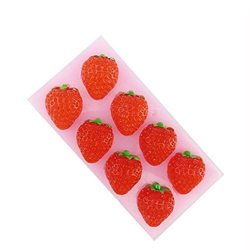 Book Cover SNW Strawberry Series Fondant Mold Soap Silicone Bakeware Chocolate Mold Cake Decoration