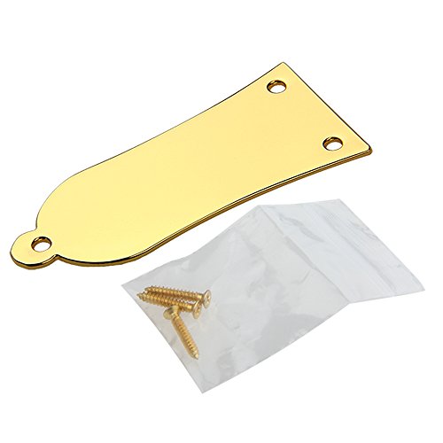 Book Cover Kmise Z5229 Gold Plated Metal Truss Rod Cover Fit Epiphone Les Paul & SG Replacement Plus Screw