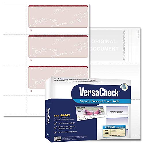 Book Cover VersaCheck Security Personal Check Refills: Form #3001 Personal Wallet - Blue - Prestige - 250 Sheets