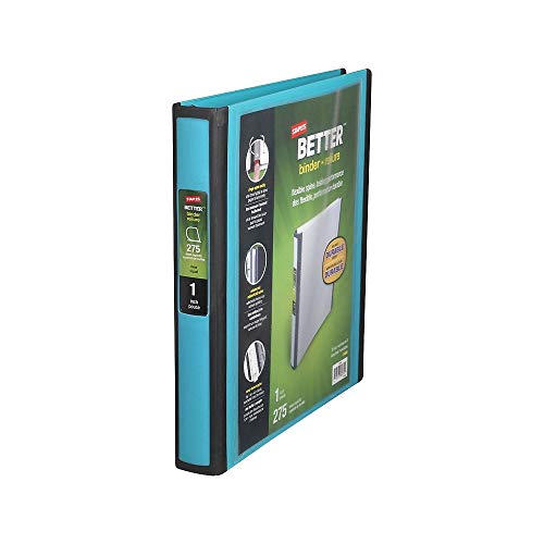 Book Cover Staples 651740 Better 1-Inch D 3-Ring View Binder Teal (13466-Cc)