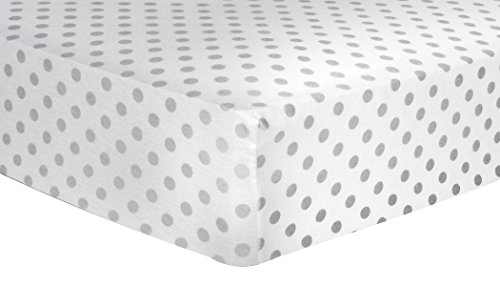 Book Cover Trend Lab Gray Dot Deluxe Flannel Fitted Crib Sheet