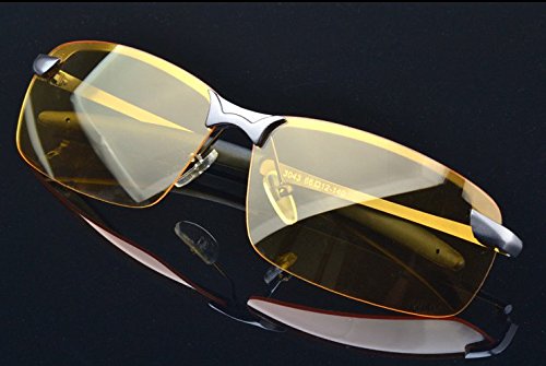 Book Cover HD Night Vision Glasses Driving Aviator Sunglasses New UV400 Eyewear best for Men Women Driving Protection