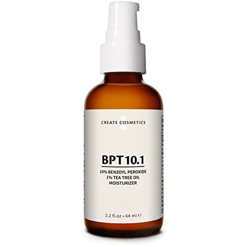 Book Cover BPT10 Acne Treatment Moisturizer | 10% Benzoyl Peroxide 1% Tea Tree Oil | 55% Organic 89% Natural | Gentle Plant-based Vegan & Cruelty-free | 2.2 fl. oz