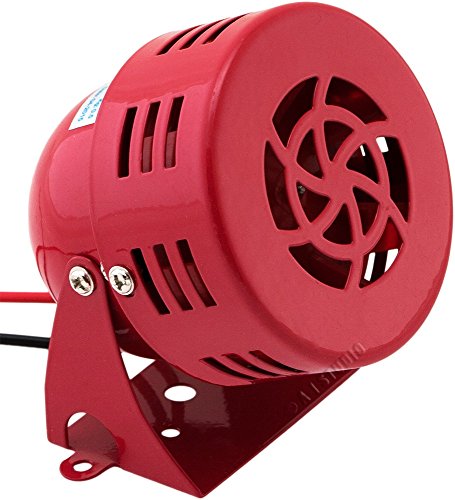 Book Cover Vixen Horns Loud Electric Motor Driven Horn/Alarm/Siren (Air Raid) Small/Compact Red 12V VXS-9050C