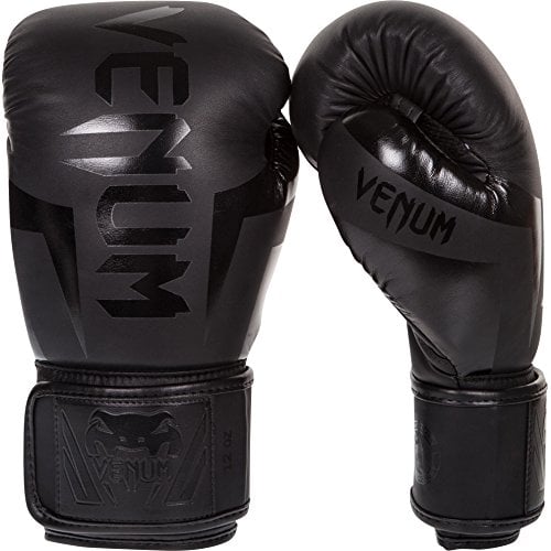 Book Cover Venum Elite Boxing Gloves, Black, 16 oz