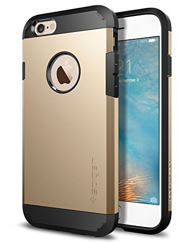 Book Cover Spigen Tough Armor Designed for Apple iPhone 6S Case (2015) - Champagne Gold