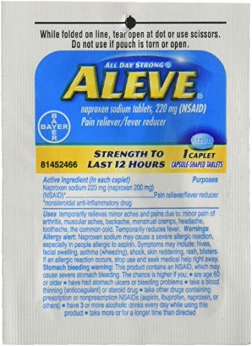 Book Cover Aleve Individual Sealed 1 Caplet in a Packet (Box of 48 Packets)