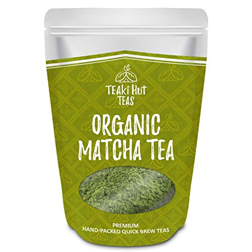Book Cover TEAki Hut Organic Matcha Green Tea Powder 2 oz (50 Servings), Culinary Grade, Excellent Weight Loss Benefits, More Antioxidants Than Green Tea Bags, Great For Making Matcha Smoothies or Lattes