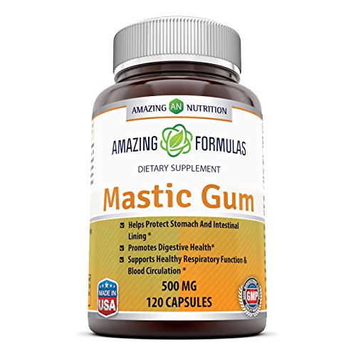 Book Cover Amazing Formulas Mastic Gum 1000 mg Per Serving 120 Capsules -(Non GMO,Gluten Free)- Supports Gastrointestinal Health, Digestive Function, Immune Function and Oral Health