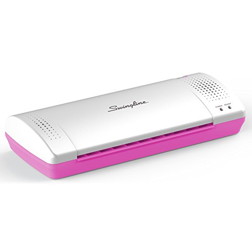 Book Cover Swingline Laminator, Thermal, Inspire Plus Lamination Machine, 9 inches Max Width, Quick Warm-Up, Includes Laminating Pouches, White / Pink (1701865ECR)