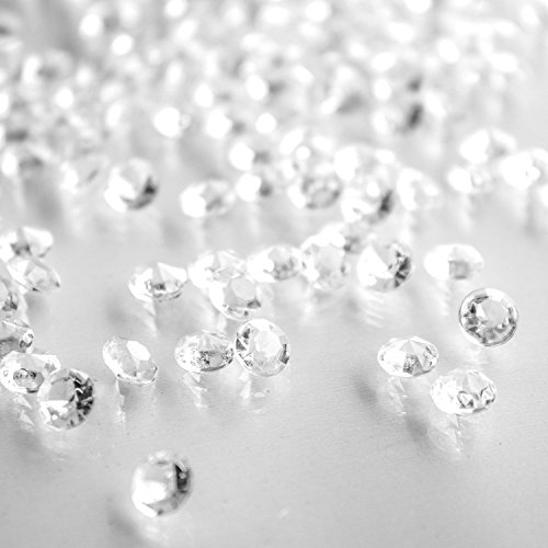 Book Cover Diamond Table Confetti Party Toy Decorations for Weddings, Bridal Shower, Birthdays, Graduations, Home, and More. 800 Count, 4 Carat/8mm Jewels