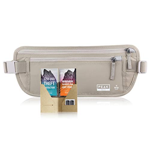 Book Cover Thin Profile Money Belt w/Theft Insurance and Lost & Found Service - RFID Block Liner Built-in - Rated for Security, Quality and Ease of Travel
