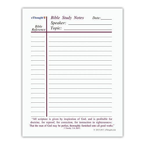 Book Cover Bible Study Note Pads, by eThought - Pack of 4 Notepads
