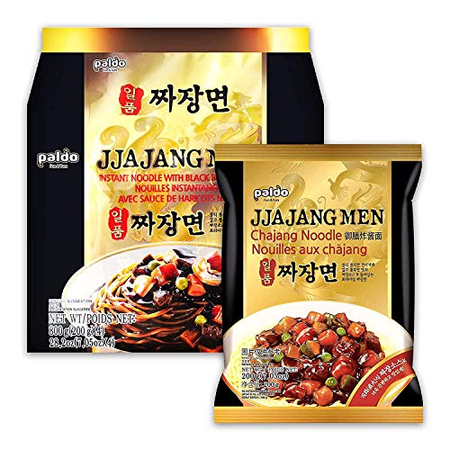 Book Cover Paldo Fun & Yum Ilpoom Jjajangmen Chajang Noodle, Pack of 4, Traditional Brothless Chajang Ramen