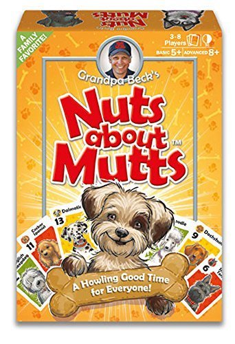 Book Cover Grandpa Beck's Nuts About Mutts Card Game - A Fun Family-Friendly Hand-Elimination Game - Enjoyed by Kids, Teens, and Adults - from The Creators of Cover Your Assets - Ideal for 3-8 Players Ages 5+