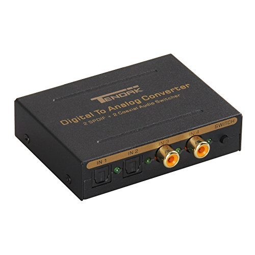 Book Cover Tendak Digital Optical Audio Splitter SPDIF/Toslink 1 In to 3 Out Powered Amplifier Supports 5.1CH/ LPCM2.0/ DTS/Dolby-AC3