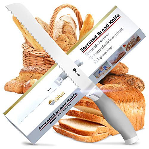 Book Cover Orblue Stainless Steel Serrated Bread Slicer Knife
