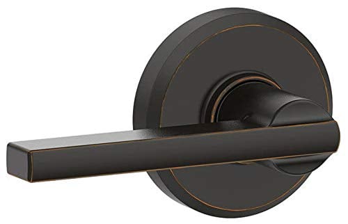 Book Cover Schlage F170-LAT-GSN Latitude Single Dummy Door Lever with Decorative Greyson Tr, Aged Bronze