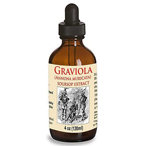 Book Cover Organic Graviola Liquid Soursop Extract 4 oz Wildcrafted Tincture (Annona Muricata) : Immune System Booster (4oz)