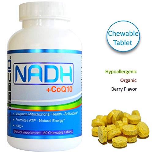 Book Cover MAAC10 NADH + CoQ10 Supplement | Supports Fatigue, Energy and NAD+ | 50mg PANMOL® NADH + 100mg CoQ10 | 60 Tasty Chewable Tablets 2 per Serving