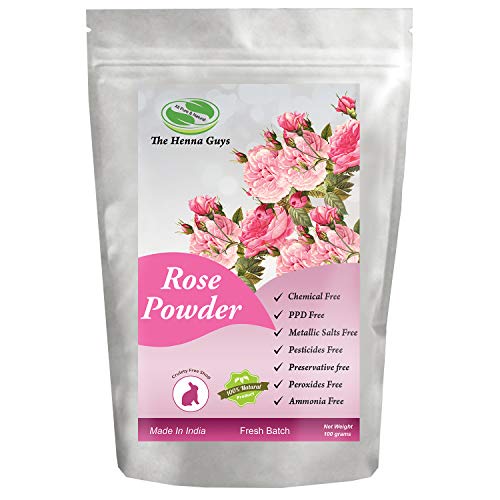 Book Cover Rose Powder - 100% Pure & Natural Rose powder, Use as Face mask, Anti-aging mask, Hair mask, Multi-Purpose Use.