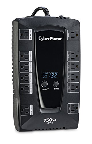 Book Cover CyberPower AVRG750LCD Intelligent LCD UPS System, 750VA/450W, 12 Outlets, AVR, Compact