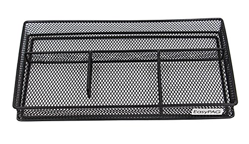Book Cover EasyPAG Mesh Collection Desk Drawer Organizer,10 x 5.25 x 1.25 inch, Black